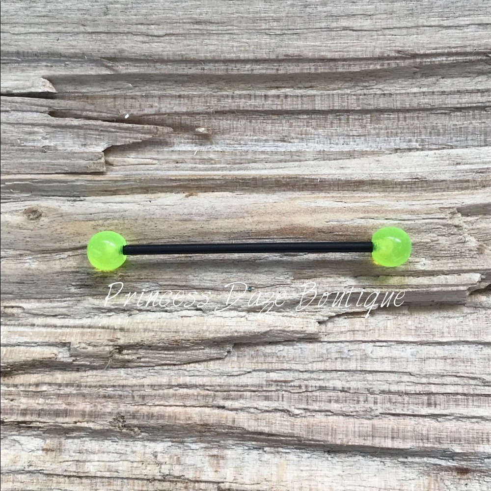 Yellow Glow In The Dark Industrial‎ Barbell